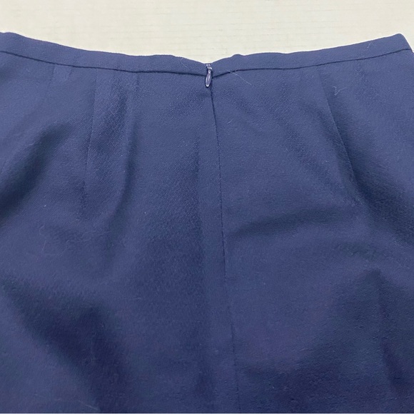 Vintage Pendleton Skirt Womens 6 Blue 100% Virgin Wool Lined Made in USA - Picture 4 of 5